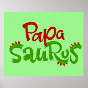Affiche Papa Saurus Graphic