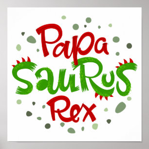 Affiche Papa Saurus Rex Graphic
