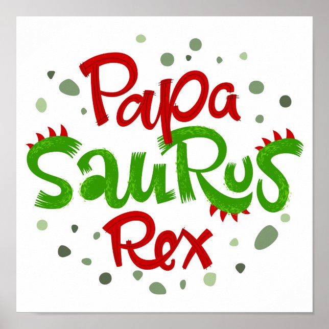Affiche Papa Saurus Rex Graphic (Devant)
