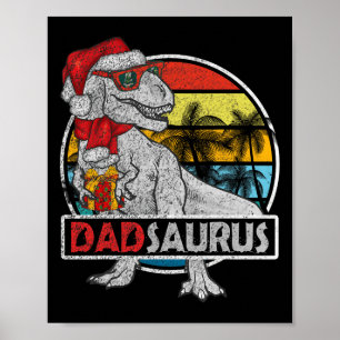 Affiche Papa Saurus T Rex Dinosaur Famille Correspondant à
