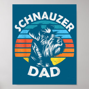 Affiche Papa schnauzer chien animal de compagnie drôle fêt