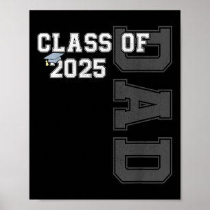 Affiche Papa Senior 2025 Fier Papa D'Un Cl De 2025 Diplômé