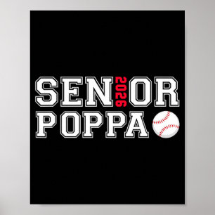 Affiche Papa senior classe de 2026 papa baseball papa