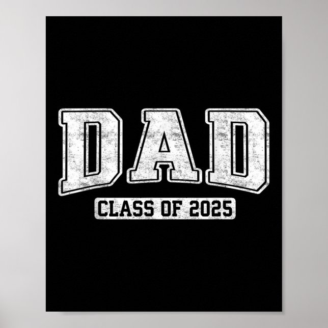Affiche Papa Senior Fier Cl De 2025 Diplômé Remise Des Dip (Devant)