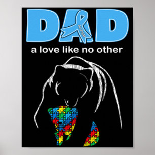 Affiche Papa sensibilisation autisme Fils autisme Amour Fi