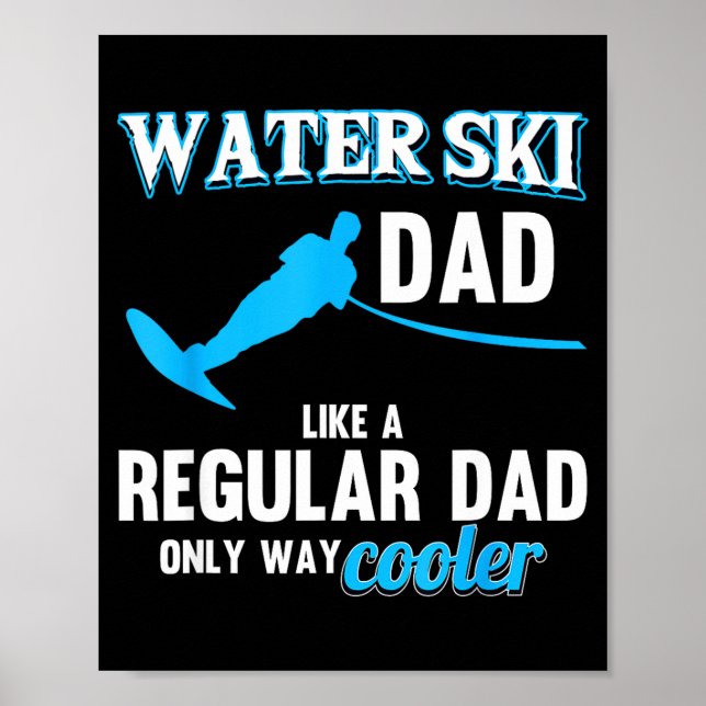 Affiche Papa ski nautique comme un papa normal athlètes de (Devant)
