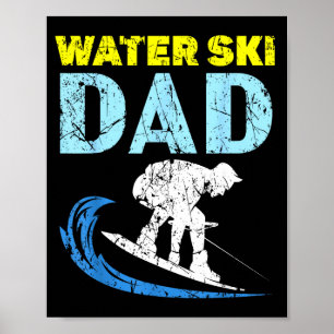 Affiche Papa ski nautique papa faisant du ski nautique pou