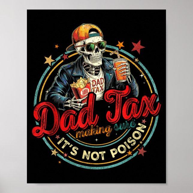 Affiche Papa squelette fiscal s'assurant que ce n'est pas  (Devant)
