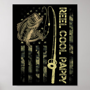 Affiche Papa super cool camouflage homme drapeau américain