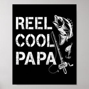 Affiche Papa super cool pêche Cadeaux de papa pêcheur Fête