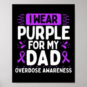 Affiche Papa Surdose Sensibilisation Papa Warrior Purple R