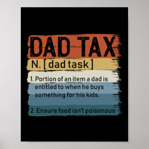 Affiche Papa Taxes Fête des pères Sarcastique Awesome Dads