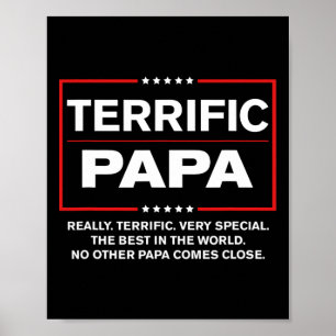 Affiche Papa Terrifique - Drôle Donald Trump Best Papa