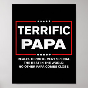 Affiche Papa Terrifique - Drôle Donald Trump Best Papa