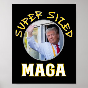 Affiche Papa Trump Vance 2024 fait des frites