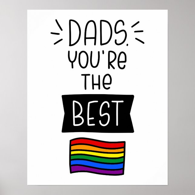 Affiche Papa, tu es le meilleur - Fête des pères Pride (Devant)