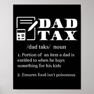 Affiche Papa - Vêtements de définition de l'impôt