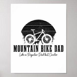 Affiche Papa VTT Downhill Vintage Mtb Cycliste