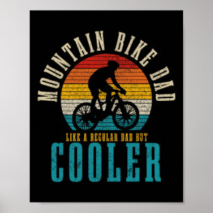 Affiche Papa VTT drôle vintage MTB vélo de descente