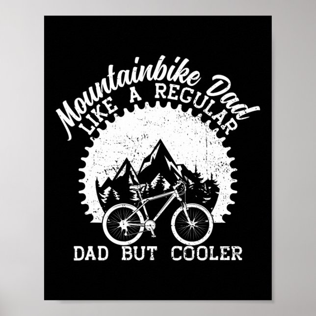 Affiche Papa Vtt Mtb Cadeaux De Vélo Pour Vtt (Devant)