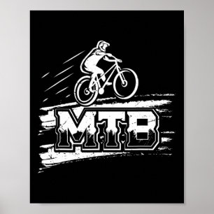 Affiche Papa VTT Papa Cycliste Drôle de Vélo
