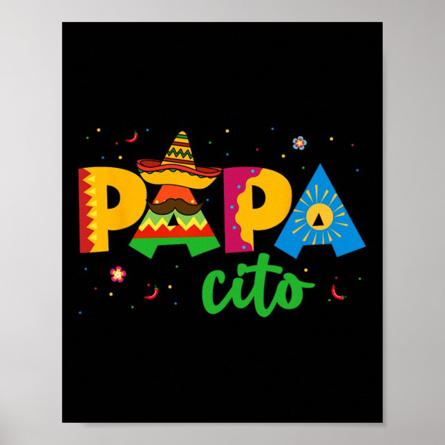 Affiche Papacito Cinco De Mayo Sombrero Hommes Papa Papa F (Devant)