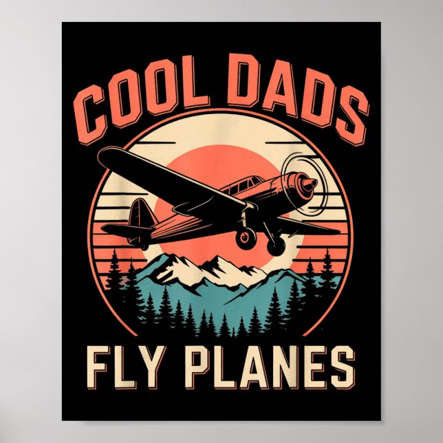 Affiche Papas cools pilotent des avions Drôle de terrain P (Devant)