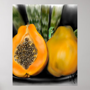 Affiche Papaya Gecko