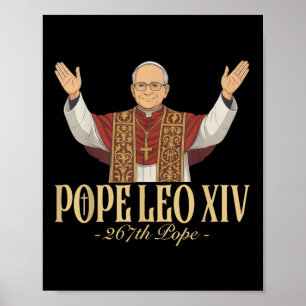 Affiche Pape Leo Xiv Église catholique Dieu béni