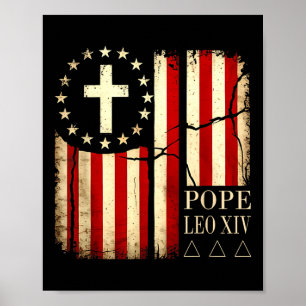 Affiche Pape Léon Xiv Église Catholique Foi Chrétienne Pap