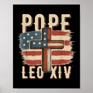 Affiche Pape Léon Xiv Église Catholique Foi Chrétienne Pap