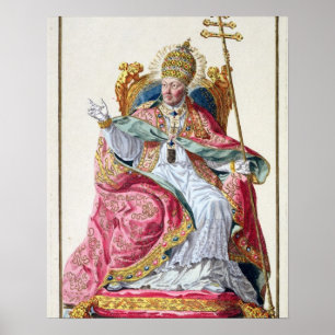 Affiche Pape Pius VI (1717-99) de 'DES Estampes de