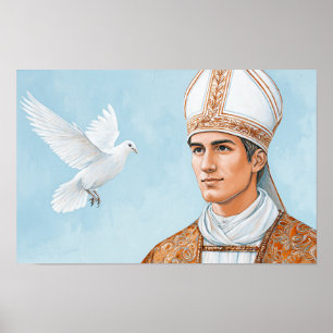 Affiche Pape Saint Fabien : Le signe de la colombe