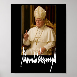 Affiche Pape Trump Drôle Président Américain Trump Vatican