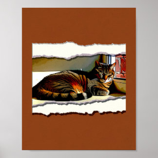 Affiche Paper Cutout Resting House Art Print