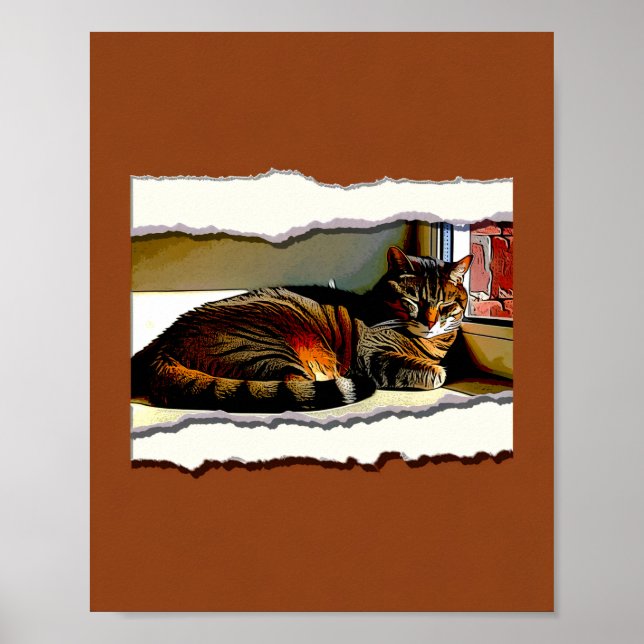 Affiche Paper Cutout Resting House Art Print (Devant)