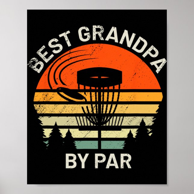 Affiche Papi de Disc Golf Meilleur Grand-Père Par Frisbee  (Devant)