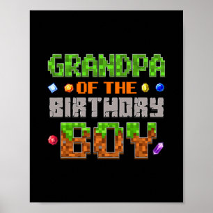 Affiche Papi du garçon de la fête d'anniversaire Vidéo jou