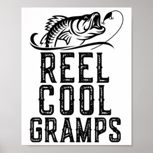 Affiche Papi super cool pêche à la ligne pêcheur drôle rét