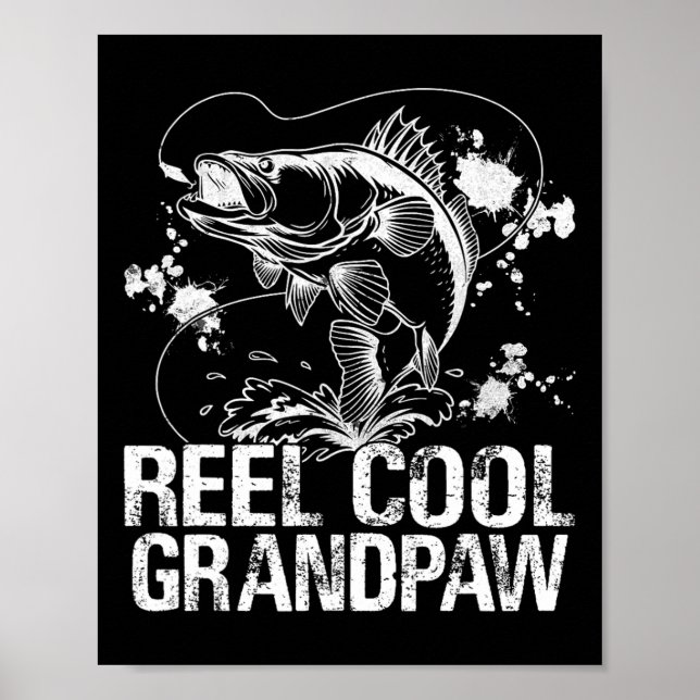 Affiche Papi super cool pêche jour heureux fête des pères  (Devant)