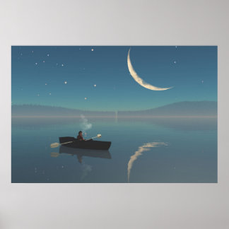 Affiche papier 30" x 24" avec image "paisible"