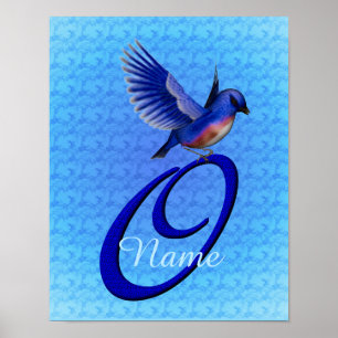 Affiche Papier à en-tête Monogramme Initiale O Personnalis