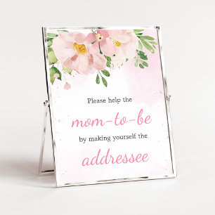 Affiche Papier à lettres Floral Rose Pâle de Printemps