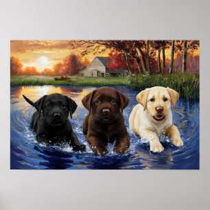 Affiche Papier à puce Labrador Retriever