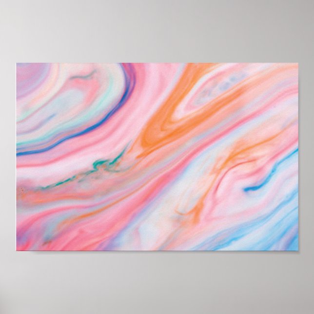 Affiche papier d'affiche de valeur en marbre de couleur (M (Devant)