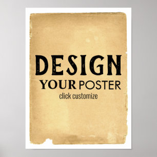Affiche Papier d'Arrière - plan d'antiquité personnalisé