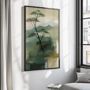 Affiche Papier d'art mural Japandi Mystic Peaks