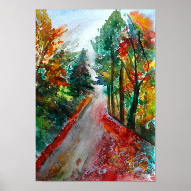 Affiche Papier de l'affiche de valeur du paysage d'automne (Devant)