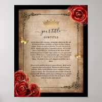 Papier de parchemin royal vintage rouge rose or no