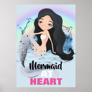 Affiche papier de sirènes (semi-brillant)